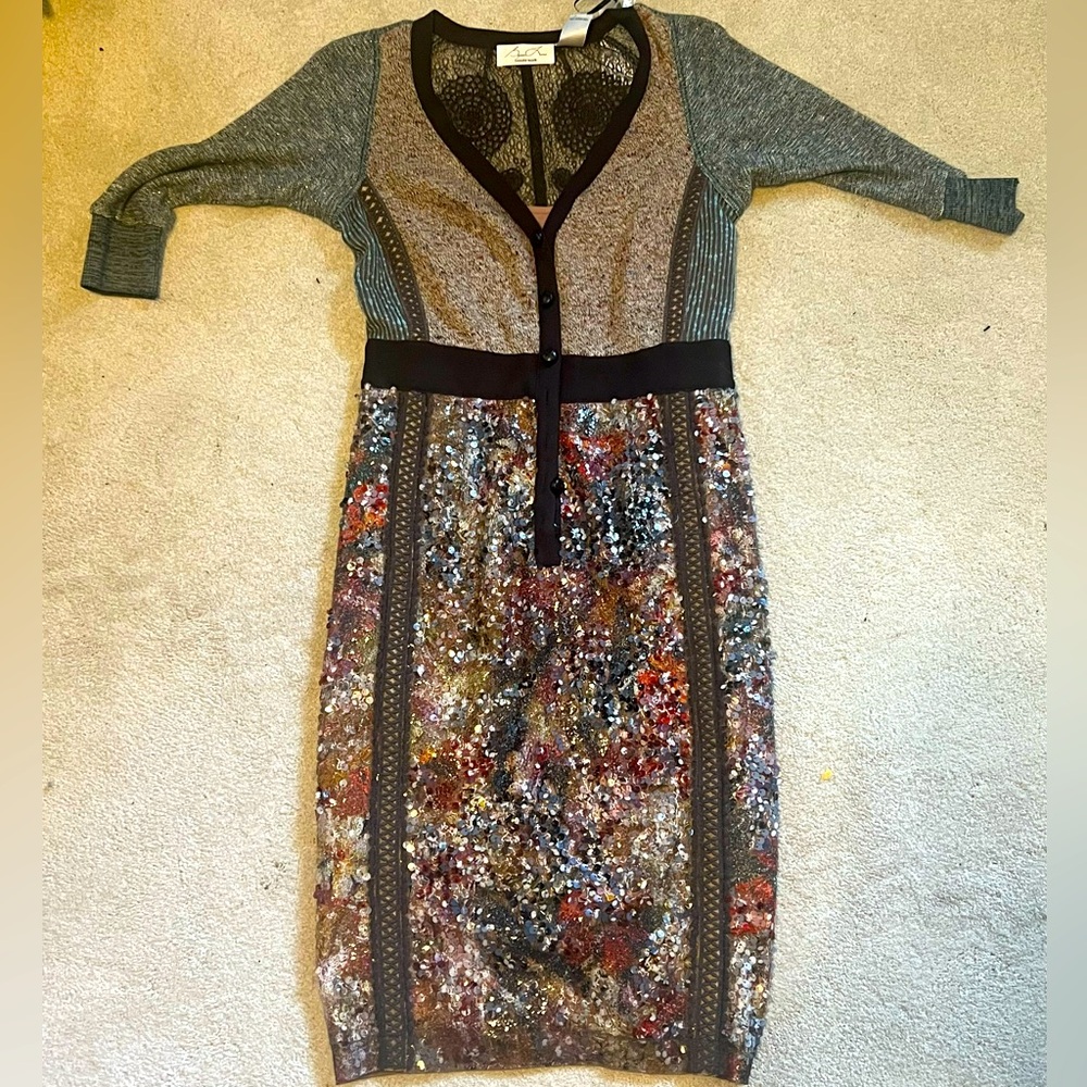 Byron Lars Beauty Mark lace and sequin sheath dress NWT - size 6 RARE FIND